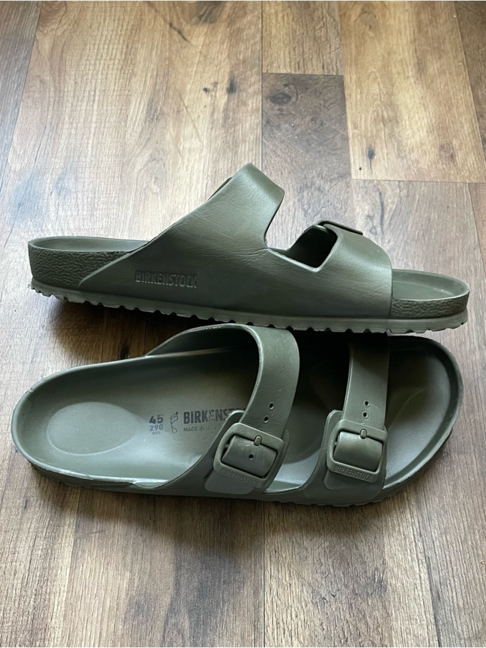 Birkenstock Men's 45 Arizona Green Sandals Lightweight Comfort Easy Slip Ons